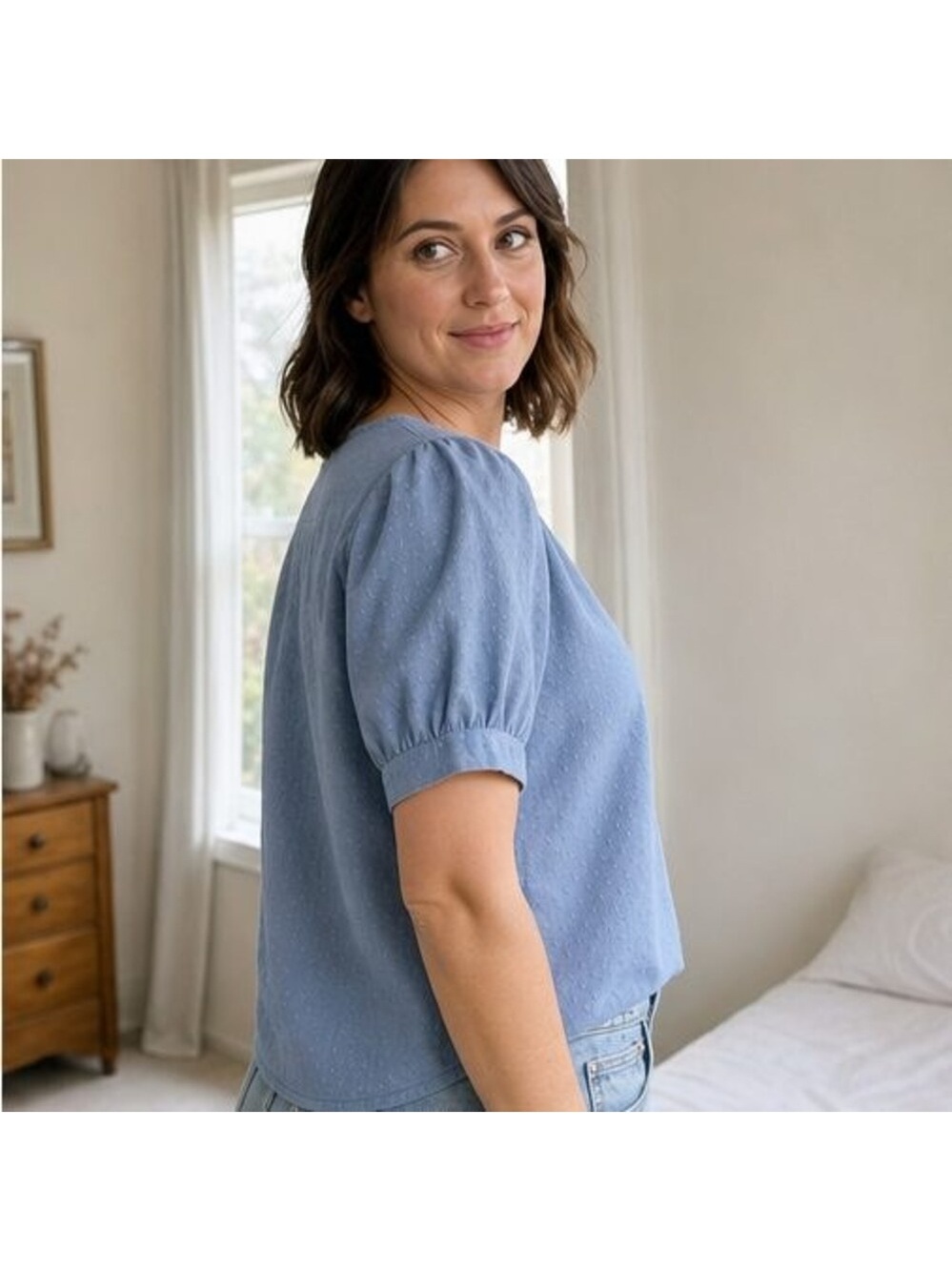 Olive Button Blouse - Picture 3 of 6
